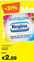 Regina - Carta Igienica 4 Rotoloni Regina - Carta Igienica 4 Rotoloni