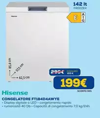 Hisense - Congelatore FT184D4AWYE