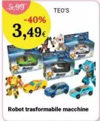 Teo's - Robot Trasformabile Macchine Teo's - Robot Trasformabile Macchine