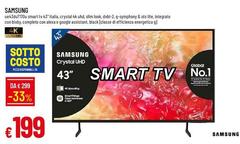 Samsung - Smart Tv 43" Italia Crystal Uhd Slimlock.