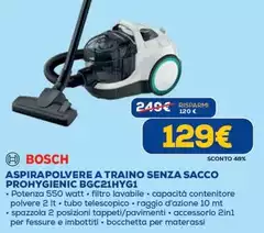 Bosch - Aspirapolvere A Traino Senza Sacco Prohygienic Bgc21hyg11
