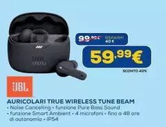 Jbl - Auricolari True Wireless Tune Beam Jbl - Auricolari True Wireless Tune Beam