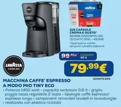 Lavazza - Macchina Caffe' Espresso A Modo Mio Tiny Eco