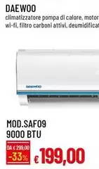 Daewoo - Mod.SAF09 9000 BTU