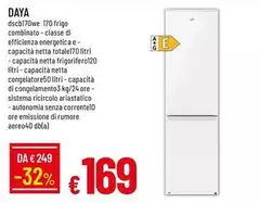 Daya - Dsb70we 170 Frigo Combinato Daya - Dsb70we 170 Frigo Combinato