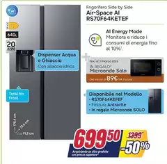Samsung - Frigorifero Side By Side Air-Space Al RS70F64KETEF Samsung - Frigorifero Side By Side Air-Space Al RS70F64KETEF