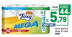 Foxy - Carta Igienica Mega 12 Rotoli Foxy - Carta Igienica Mega 12 Rotoli