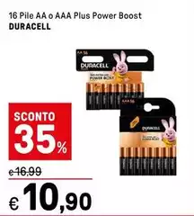 Duracell - Pile AA O AAA Plus Power Boost