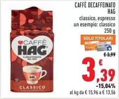 Hag - Caffè Decaffeinato
