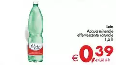 Lete - Acqua Minerale Effervescente Naturale Lete - Acqua Minerale Effervescente Naturale
