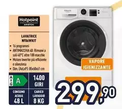 Hotpoint - WF6WKIT lavatrice Caricamento frontale 8 kg 1400 Giri/min A Bianco