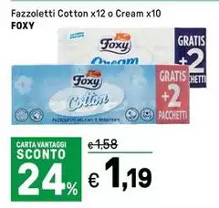 Foxy - Fazzoletti Cotton O Cream Foxy - Fazzoletti Cotton O Cream