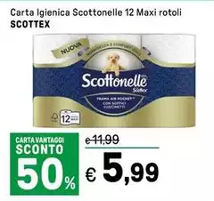 Scottex - Carta Igienica Scottonelle 12 Maxi Rotoli