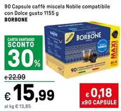 Caffe borbone - 90 Capsule Caffè Miscela Nobile Compatibile Con Dolce Gusto
