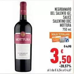 Mottura - Negroamaro Del Salento IGT, Salice Salentino DOC