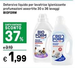 Bioform - Detersivo Liquido Per Lavatrice Igienizzante Profumazioni Assortite 30 O 36 Lavaggi Bioform - Detersivo Liquido Per Lavatrice Igienizzante Profumazioni Assortite 30 O 36 Lavaggi