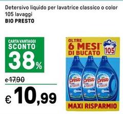 Bio Presto - Detersivo Liquido Per Lavatrice Classico O Color Bio Presto - Detersivo Liquido Per Lavatrice Classico O Color