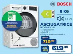 Bosch - Asciugatrice WQG233D11