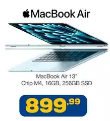 Macbook Air 13" M4, 16GB, 256GB SSD
