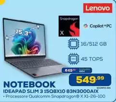 Lenovo - Ideapad Slim 3 15Q8X10 83N3000AIX