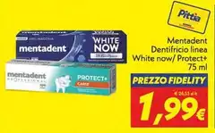 Mentadent - Dentifricio Linea White Now/ Protect+