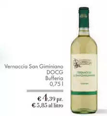 Bufferìa - Vernaccia San Gimininano DOCG Bufferìa - Vernaccia San Gimininano DOCG