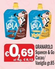 Granarolo - Squeeze & Go Cacao/ Vaniglia