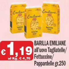 Barilla - Emiliane All'Uovo Tagliatelle