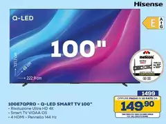 Hisense - 100E70PRO Q-Led Smart TV 100"