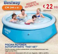 Bestway - Piscina Rotonda Autoportante "Fast Set"
