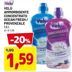 Velù -  Ammorbidente Concentrato Ocean Fresh/Provenzale