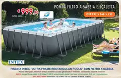 Intex - Piscina "Ultra Frame Rectangular Pools" Con Filtro A Sabbia Intex - Piscina "Ultra Frame Rectangular Pools" Con Filtro A Sabbia