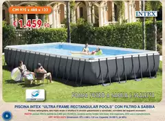 Intex - Piscina "Ultra Frame Rectangular Pools" Con Filtro A Sabbia Intex - Piscina "Ultra Frame Rectangular Pools" Con Filtro A Sabbia