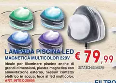 Lampada Piscina LED Magnetica Multicolor