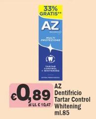 Az - Dentifricio Tartar Control Whitening