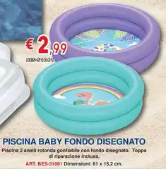 Bestway - Piscina Baby Fondo Disegnato Bestway - Piscina Baby Fondo Disegnato