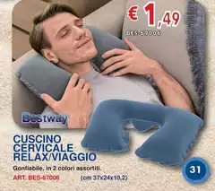Bestway - Cuscino Cervicale Relax/Viaggio