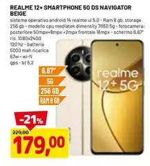 Realme - 12+ Smartphone 5G Ds Navigator Beige