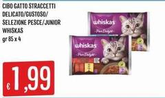 Whiskas - Cibo Gatto Straccetti Delicato/Gustoso/Selezione Pesce/Junior