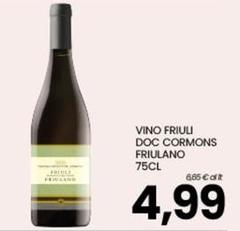 Vino Friuli DOC Cormons Friulano