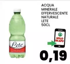 Lete - Acqua Minerale Effervescente Naturale Lete - Acqua Minerale Effervescente Naturale