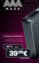 Maze - Powerbank 20.000mAh