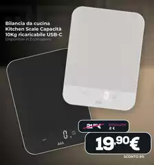 Off - Bilandia Da Cucina Kitchen Scale Capacita 10kg Ricaricabile Usb-c