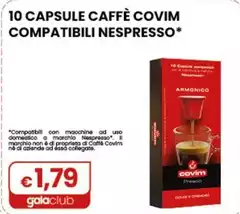 Covim - 10 Capsule Caffè Compatibili Nespresso*
