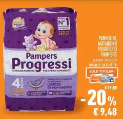 Pampers - Pannolini, Mutandino Progressi