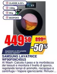 Samsung - Lavatrice WF90F09C4S3