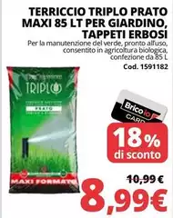 Maxi - Terriccio Triplo Prato  85 Lt Per Giardino, Tappeti Erbosí