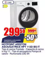 Ariston - Hotpoint Asciugatrice HPT 113D Bs IT