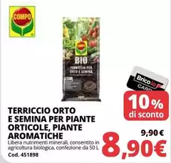 Bio - Terriccio Orto E Semina Per Piante Orticole, Piante Aromatiche