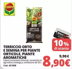 Bio - Terriccio Orto E Semina Per Piante Orticole, Piante Aromaticate